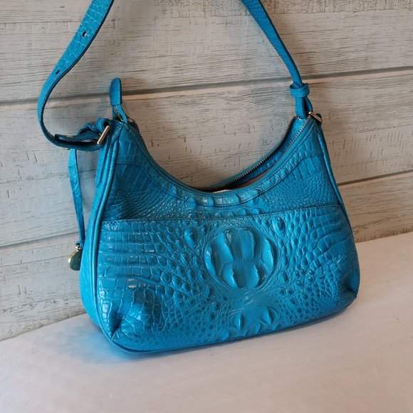 Beautiful Brahmin small teal handbag - Picture 2 of 3